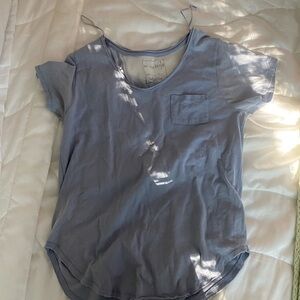 Free People Light Blue Short Sleeve Tee